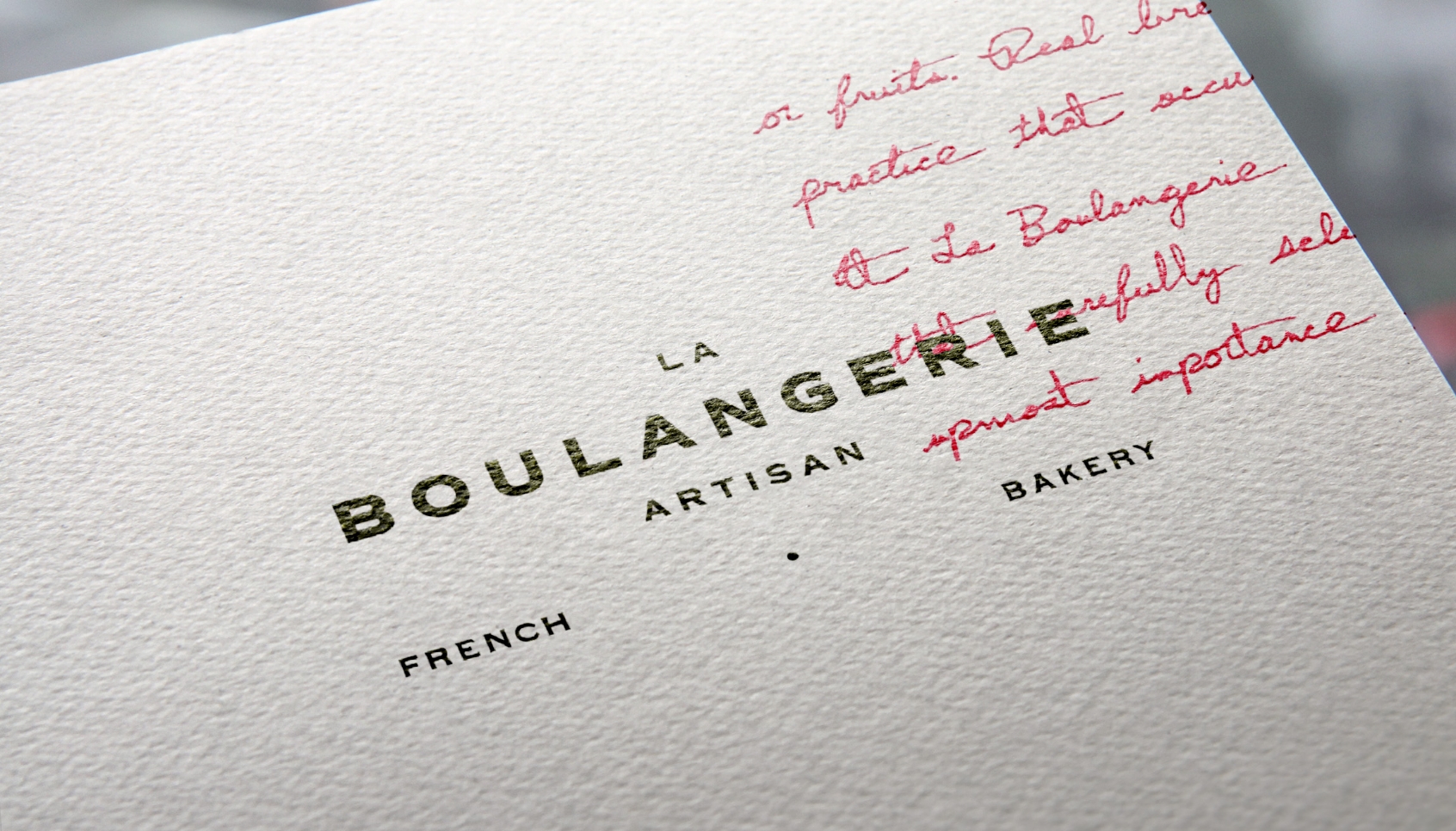 La Boulangerie business card mockup